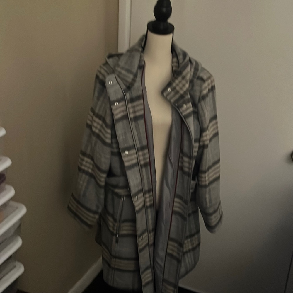 Faux Wool Plaid Coat 22/24